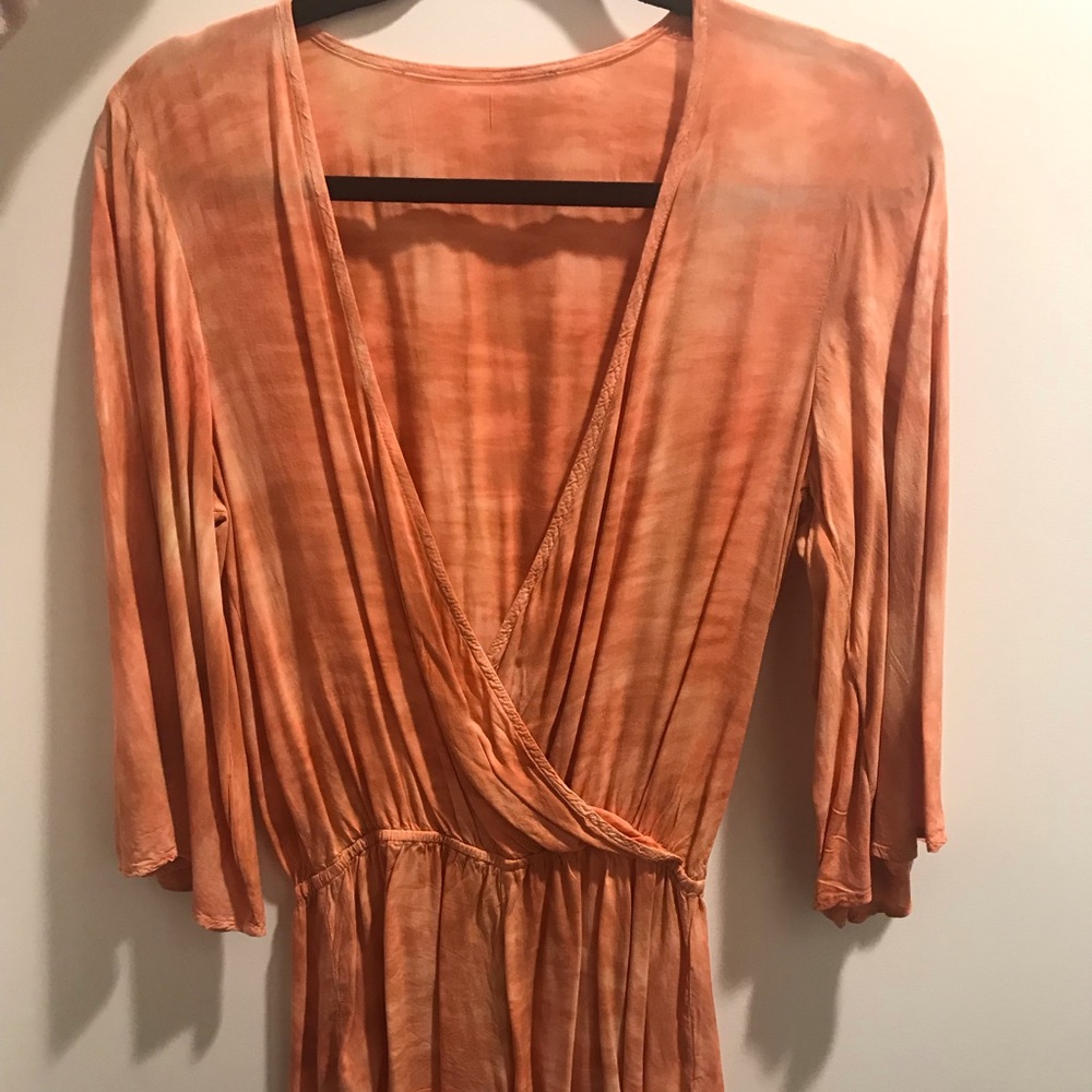 Blue Life • Orange Romper • Size OS